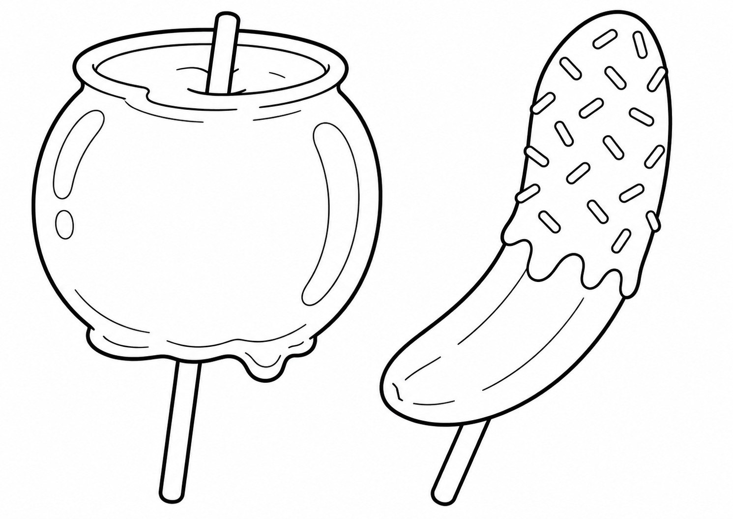 りんご飴とチョコバナナ