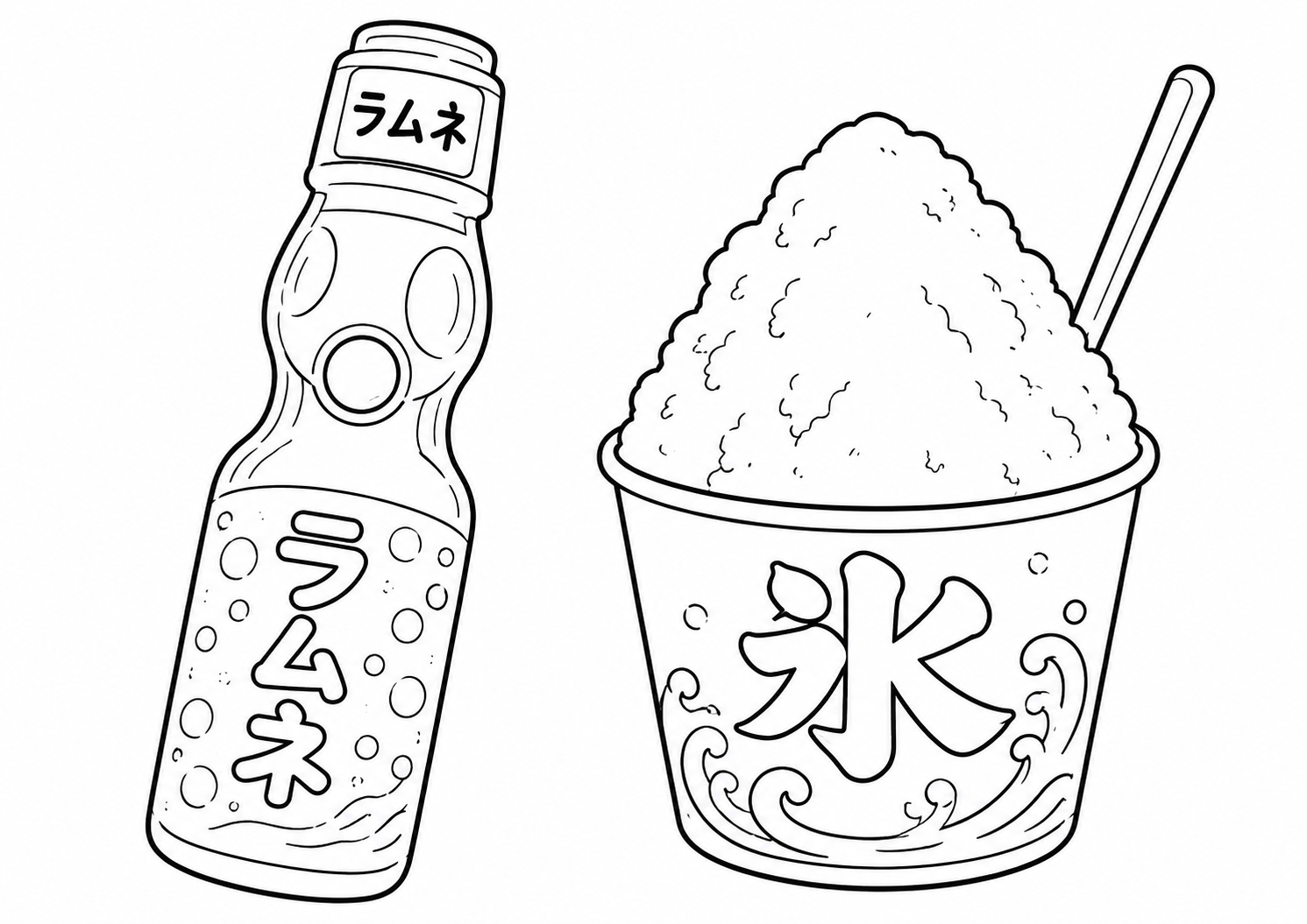 ラムネとかき氷