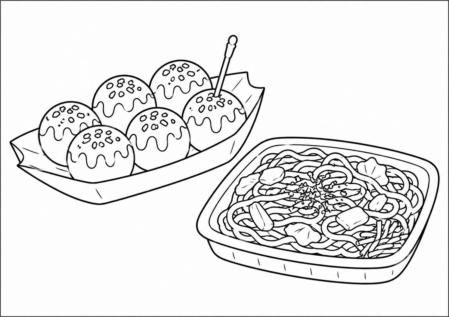 夏祭りたこ焼き、焼きそば