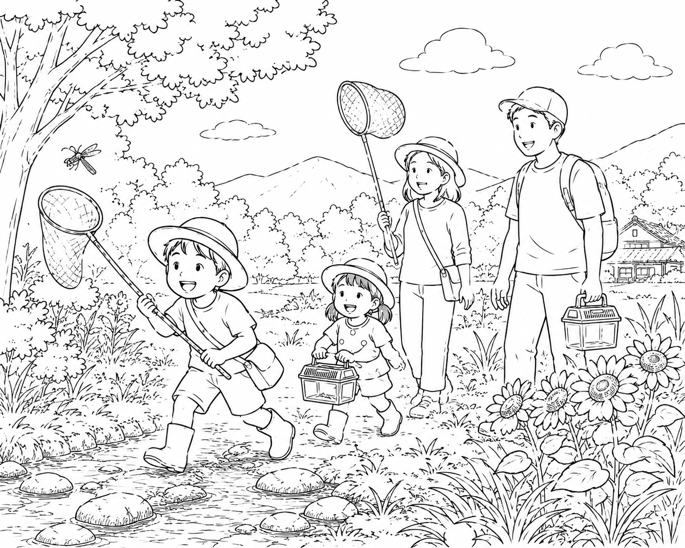 家族で虫取り２
